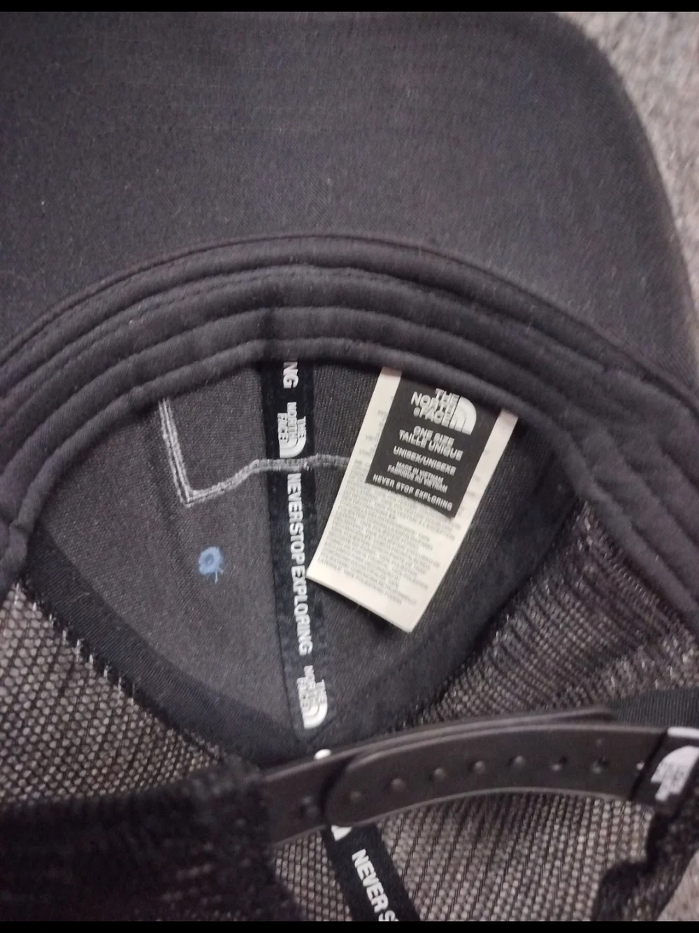 The North Face Blue Crown Black Brim Baseball Hat
